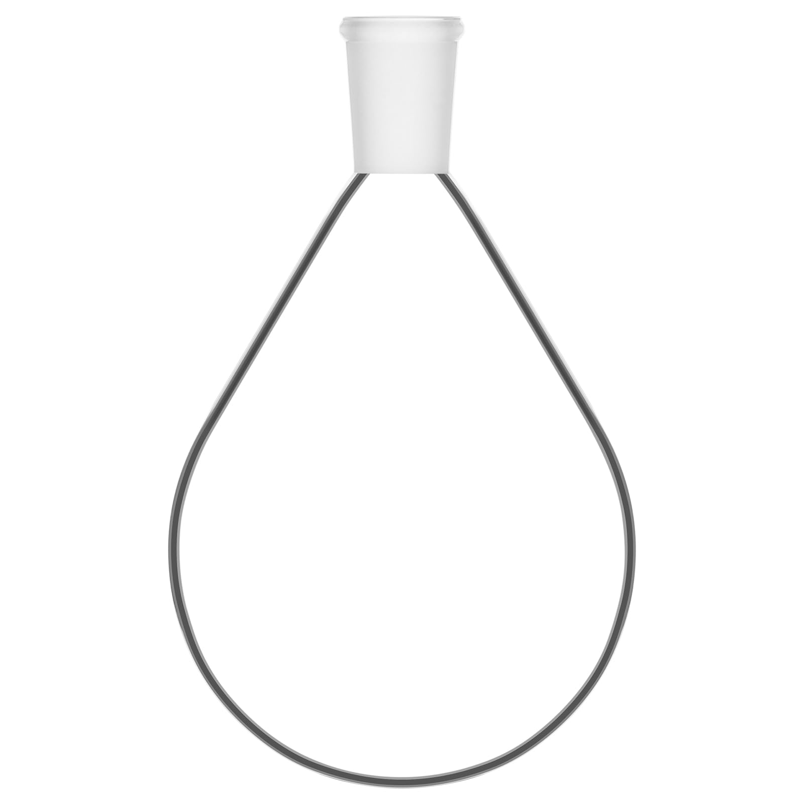 BorinGlass Butelka regeneracyjna 1000 ml, butelka laboratoryjna z pojedynczą szyjką do destylacji, ogrzewania i mieszania, szkła borokrzemowego