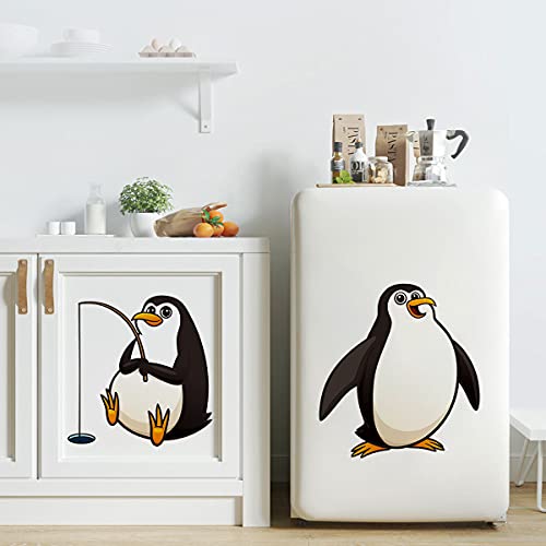 Mefoss 4 Sheets Cute Penguin Wall Decals Removable Penguins Wall Paper Stickers Peel And Stick Baby Kids Bedroom Playroom Nursery Room Decor #TOP7
