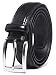 Fabio Valenti Men's 32MM Casual Belt with Pin Buckle (44, Black)