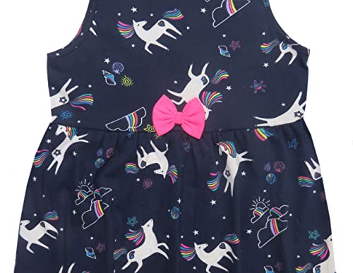 Image of Clothe Funn Cotton Girls Sleeveless Frock Knee-Length Casual Dress