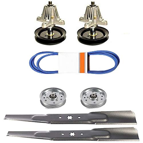 RAParts LTX 1040 Deck Rebuild Kit Spindles Blades Pulleys Belt Made w/Made with Kevlar 2010-2014