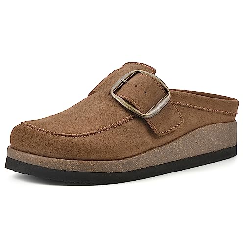 WHITE MOUNTAIN Women's Shoes Bueno Mule, Chestnut/Suede, 7 M