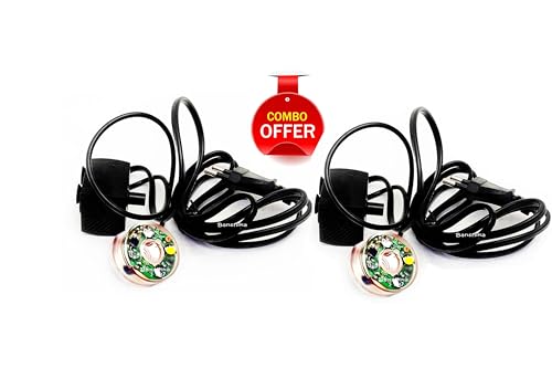 Image of Banshika Fountain For Motor Submersible Aquarium Pond Spare Replacement Pump with Multicolored 4 LED (Ac 220V 3W) (Moter Pack of 2)