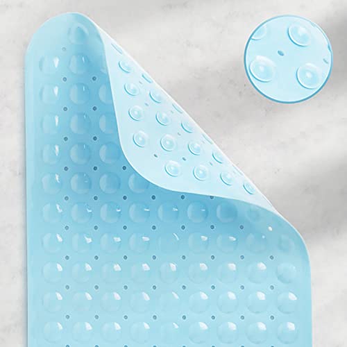 Tapis de bain antidérapant PVC beige avec ventouses lavable en machine pour douche - 4