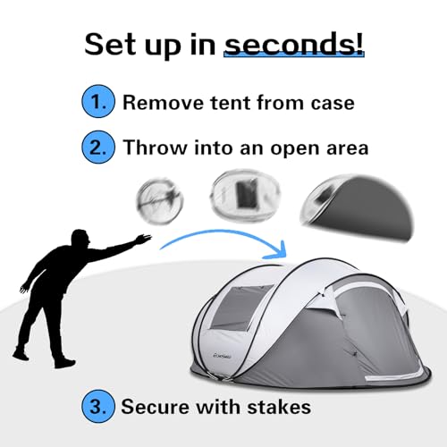 Carpa instantánea para camping 4-6 personas pop-up impermeable miniatura 7