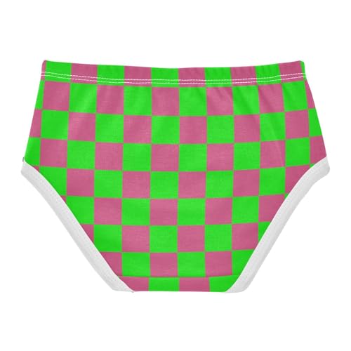 Green and Blue Buffalo Checkered Toddler Girls's Underwear 2T2