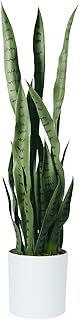 Sponsored Ad - flybold Fake Snake Plant Faux Snake Plant 26" Large Faux Sansevieria Plant Artificial with 28 Tall Leaves T...