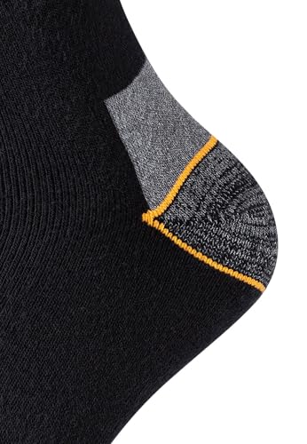 Foto von Camano Unisex Arbeitssocken Herren aus Baumwolle Atmungsaktiv Druckfreier Bund Robust verstärte Fersen und Zehenbereich Premium Qualität 9er Pack 43/46 black
