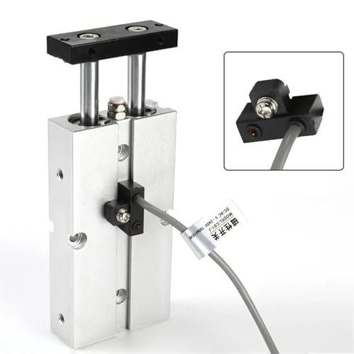 Cilindro neumático doble TN de aleación de aluminio con carrera de 15mm 4