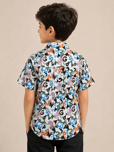 Image of RICH COPPER Fashionable Cotton Printed Half Sleeve Casual Shirt for Men Featuring Lightweight Fabric and Modern Design