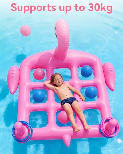 ๐๐๐๐ ๐๐๐ Utook Pool Party Toys Games Set -Giant Tic Tac Toe Yard Games- 2-in-1 Inflatable Games -Thickened Leak-Proof PVC, Outdoor Toys for Toddlers Kids Age 4+, Use in Pool Lawn Beach - image 6