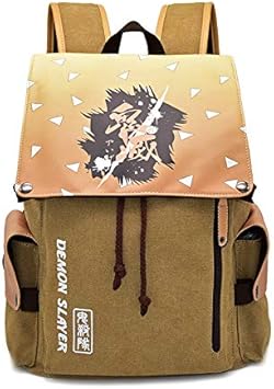 WONKO Demon Slayer Mochila Infantil, Lona Escolar Deporte Animados Bolsa para Niños Niñas Adolescentes Regalo Viaje
