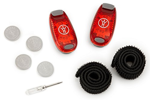 Led Safety Light 2 Pack - Nighttime Visibility For Runners, Cyclists, Walkers, Joggers, Kids, Dogs, Relays & More - Clip To Clothes Strap To Wrist, Ankle, Bike, Collar, Or Just About Anywhere! #TOP1