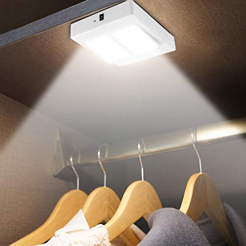 Pstars COB LED Closet Light Rechargeable Wireless Wardrobe Light with Magnetic Base