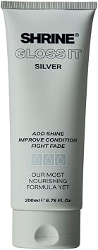 Shrine GLOSS IT SILVER Colour Depositing Hair Mask | High-Shine Gloss Treatment | Cool Silver Tones for Blondes & Highlights | Neutralises brassiness | Quick 10-minute application | Vegan | 200ml