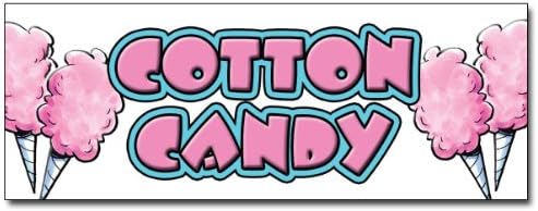36" Cotton Candy Decal Sticker cart Stand Trailer