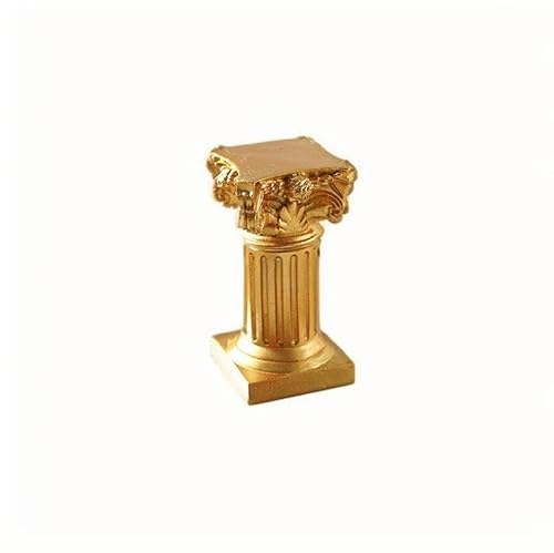 Decorative Roman Column Pillar, White and Gold, Classical Greek Style,