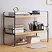Metal Desk Organiser Shelf Stackable Storage Stand Desktop Bookshelf Space Saving Bookcase Desktop Shelves for Office