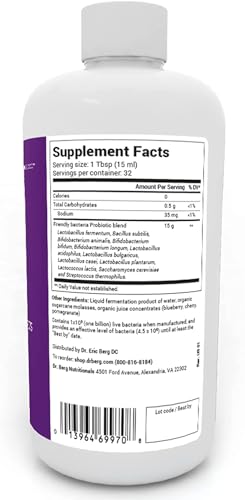 image for Dr. Berg Nutritionals Dr. Berg's Friendly Probiotic Liquid Supplement 