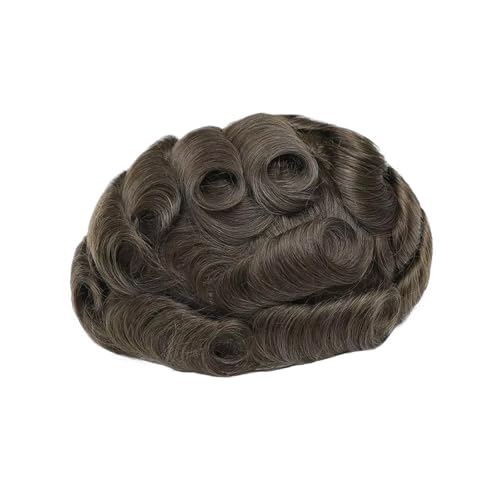 Toupets homme en cheveux humains avec lace front suisse et postiche dentelle de 15 cm