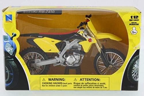 New-Ray 1/12 Suzuki RM-Z450 2014 Suzuki Motocross/Off-Road Bike, Yellow, (57643) - Image 3