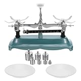 DEARMAMY Báscula de Balanza Mecánica Pesas y Pinzas Herramienta Portátil para Enseñanza Laboratorio de Química y Física Balanza de Platillo para Estudiantes y Profesores