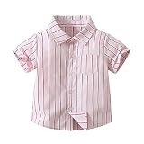 YOOJIA Baby-Jungen Poloshirt Kurzarm T-Shirt Top Baumwolle Polohemd für 1-6 Jahre Rosa E 104-110