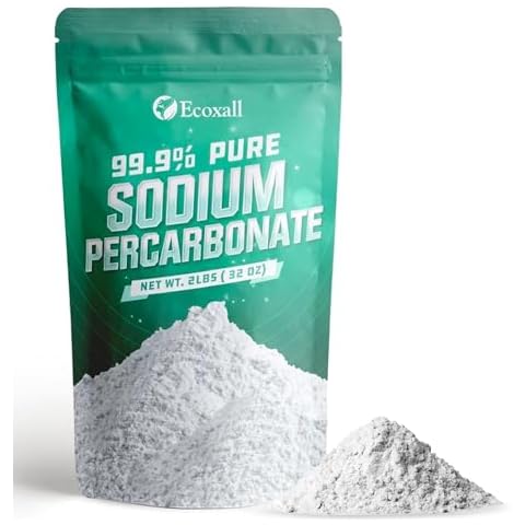 Ecoxall Premium Sodium Percarbonate - 2 Pound - 99.9% Oxygen Bleach Powder - Multipurpose Cleaner - For Laundry Stain Removal, Dishwasher, Deodorizer - Powder Stain Remover - Industrial Grade Strength Cover