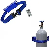 Suporte de cilindro de gás de plástico ajustável para tanques de nitrogênio, propano e oxigênio - suporte de parede com corrente (1 peça)