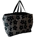 [Noah État de pleine satisfaction] ノア レジカゴ対応 保冷 エコバッグ 大容量 折り畳み 軽量 (フラワー/グレー)