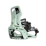 Nidecker OG Supermatic - Fijaciones para tabla de snowboard, sistema de apertura automática con respaldo alto reclinable, talla S, color menta