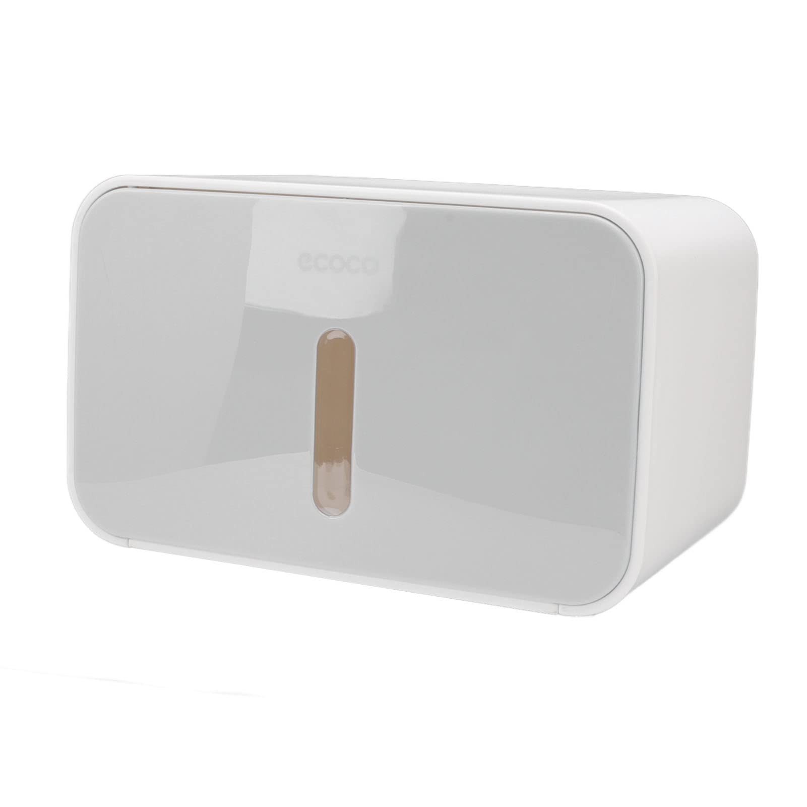 Toilettenpapierrollenbox-Abdeckung, Starke Tragfähigkeit, Badezimmer-Taschentuchhalter, Wasserdicht, Modischer Kleber für Zuhause für Waschküche (Grau)