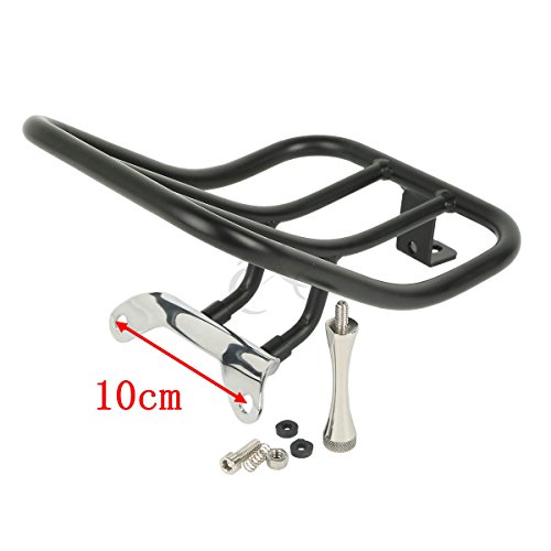 Xmt-Moto Black Solo Seat Luggage Rear Fender Rack Fits For 1997-2008 Harley Davidson Touring Road King #TOP2