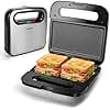 Aigostar Sandwich Toaster Panini Press, Deep Fill Toastie Maker, Non-Stick Sandwich Grill Flat Plates, Indicators, Locking Latch - Roy Max