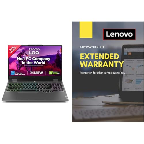Image of Lenovo LOQ, Intel Core i5 13th Gen 13450HX, NVIDIA RTX 4050 6GB, 16GB RAM, 512GB SSD, 15.6 inch(39.6cm), Windows 11, of + Lenovo 1 Year Extended Warranty with Onsite Service (5WS0K75657)