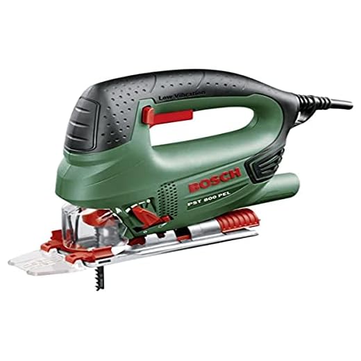 Bosch Home and Garden 06033A0101 pendelsticksåg 530W PST 800 PEL i väska med en uppsättning av 10 sågblad ingår, 530 W, 230 V, multi