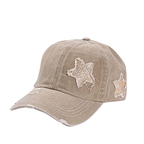 Saggy Balls - Gorra de béisbol para hombre y mujer, diseño de estrella, a la moda, para exteriores, adulto, protector solar, color caqui