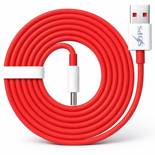 Image of 120W Ultra Fast Charging USB A to Type C Cable, 10A High Speed Charging & Data Sync Cable, Premium TPE USB C Charger Cable, Reinforced Connectors, 1 Meter, Compatible with USB Type-C Smart, Red