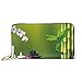 Produktbild Women's Long Leather Card Holder Purse Zipper Buckle Elegant Clutch Wallet, Bamboo Flower Stone Wax On The Table Orchid Rock with Healthy Lifestyle Theme,Sleek and Slim Travel Purse