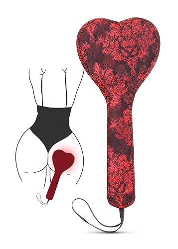 Heart Spanking Paddle for Adults Bedroom Sex Paddle for BDSM Play Sex Toy for Women Fetish Accessory for Role Play Red