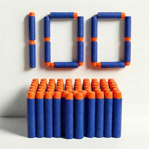 Image of Foam Bullet Dart Bullets for Strike Elite Guns Darts for N-Strike Elite Series Blasters Soft Refill /Nerf Bullets /Nerf Gun Ammo /Foam Blaster Bullets Darts for Toys Guns (Blue, 100 Pcs)