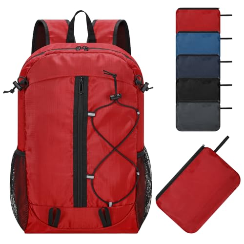 Image of ZZY 25L Foldable Backpack Lightweight, Red