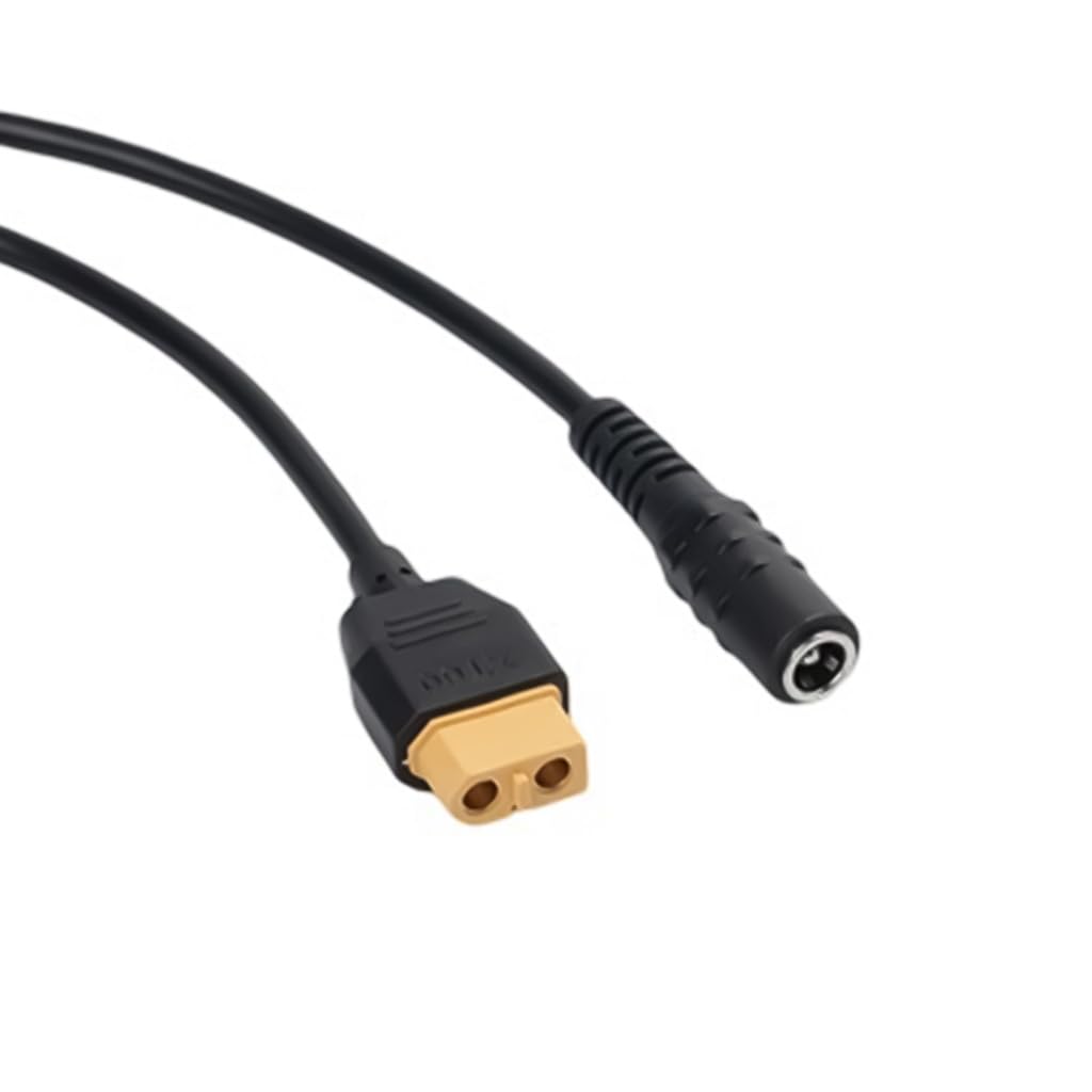 Gmbylby Women's 5.5X2.5mm Interface 5525F 20Awg Xt60 To Dc5525/5521 Power Cable Cord Extension Adapter Wire Line For Fpv Models Black