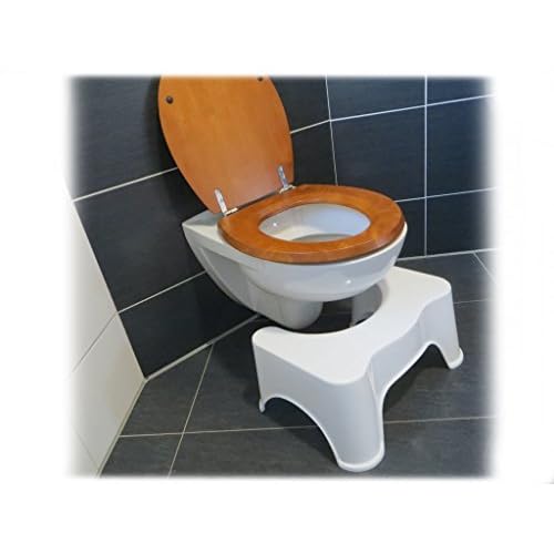 rukauf HQ medizinischer Toilettenhocker Toilettenstuhl Toilettenhilfe, natürliche Hockposition auf dem WC für erleichterten Stuhlgang