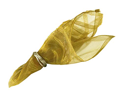 Servilletas de Tela Organza Gold 20x20 Pulg Pack 12 miniatura 2
