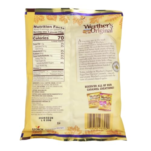 Werther's Sugar Free Caramel Apple Hard Candy, 5 Oz, Limited Edition | Individually Wrapped Pieces, Convenient For Sharing, Fresh Taste, Perfect For Candy Dishes, Great For Fall Gift Baskets - image 2