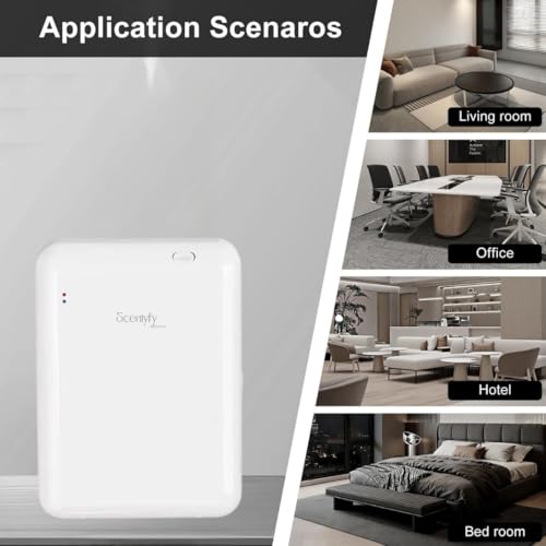 Image of STARQ Aero Luxury Smart Air Scent Diffuser Waterless Aroma Machine App Control Cold Atomization Ultra Quiet No Heat Wall Plug for Home & Office Includes Complimentary 100ml Starter Perfume