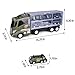 FUN LITTLE TOYS 12 in 1 Die-cast Army Toy Truck with Mini Military Vehicles, Army Toy Cars in Carrier Truck with Lights and Sounds, Military Toys for Kids Birthday Xmas Gifts