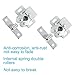 BE-TOOL 2PCS Double Roller Catch Door Latches, Heavy-Duty Iron Smooth Quiet Cabinet Latch for Cabinets Wardrobes RV Boats(Silver）