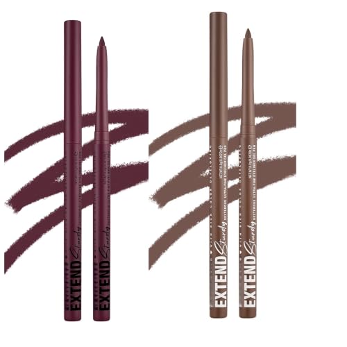 Image of 2PCS Waterproof Eyeliner Pencil – Brown and Plum Eye Pencil, Smudge-Proof & Ultra-Creamy Kohl Liner for Everyday Natural Definition, Travel-Friendly,Long-Lasting